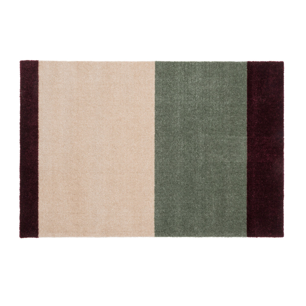 tica copenhagen - Stripes Horizontal Läufer | 60 x 90 cm / green/ivory/bordeaux